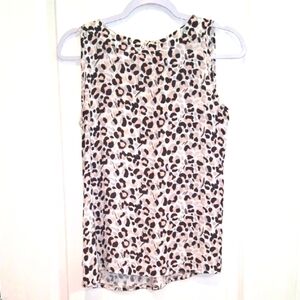 LOFT Black and White Sleeveless Tank Top